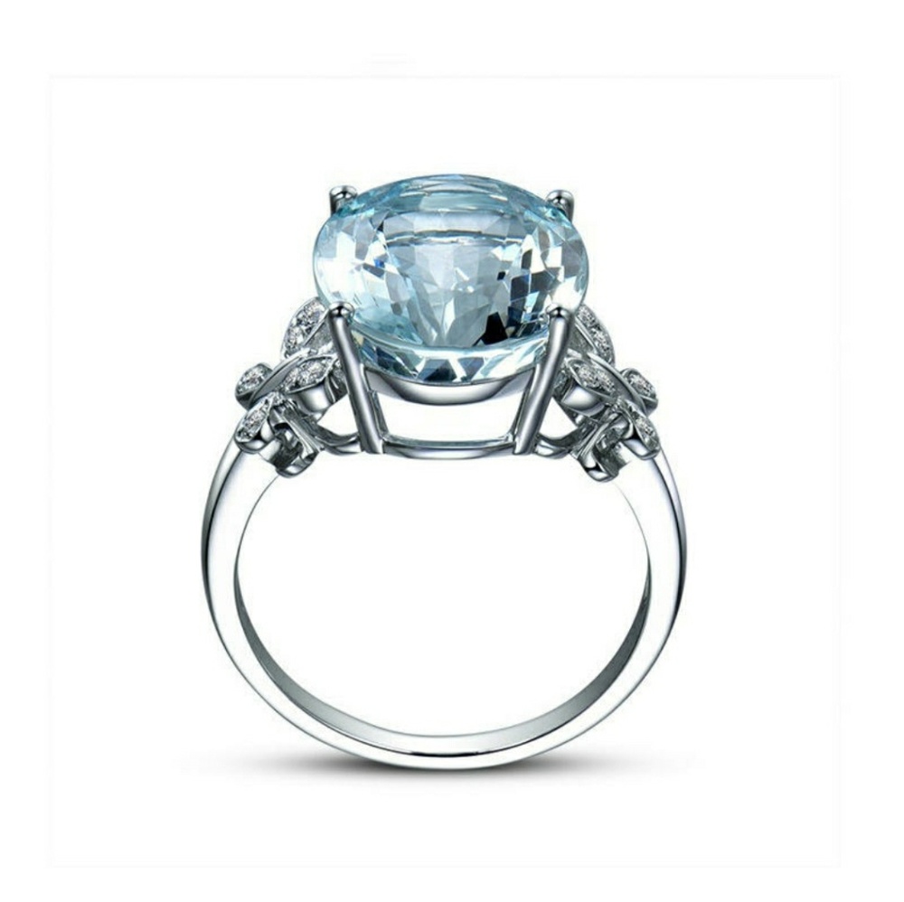 Beautiful blue crystal butterfly ring - Picture 3 of 7